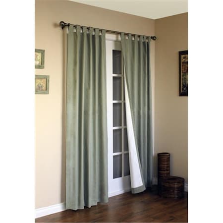 Commonwealth Home Fashions Thermalogic Insulated Solid Color Tab Top Curtain Pairs 160 x 84 in., Sage 70292-153-714-160